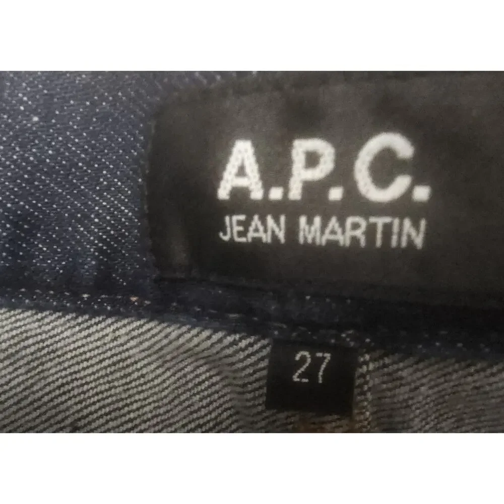 A.P.C Martin Jeans Men’s Straight Leg Tapered Flap Hems Denim 27/26